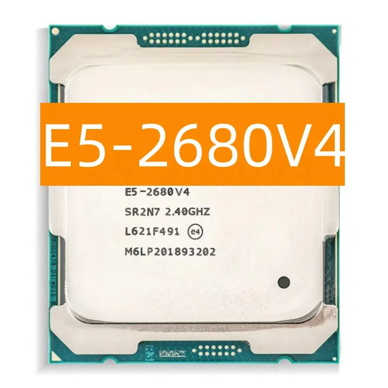 

Uesd E5 2680V4 E5-2680 V4 процессор X99 2,40 ГГц 14-Core 35M 14 нм FCLGA2011-3 TPD 120W