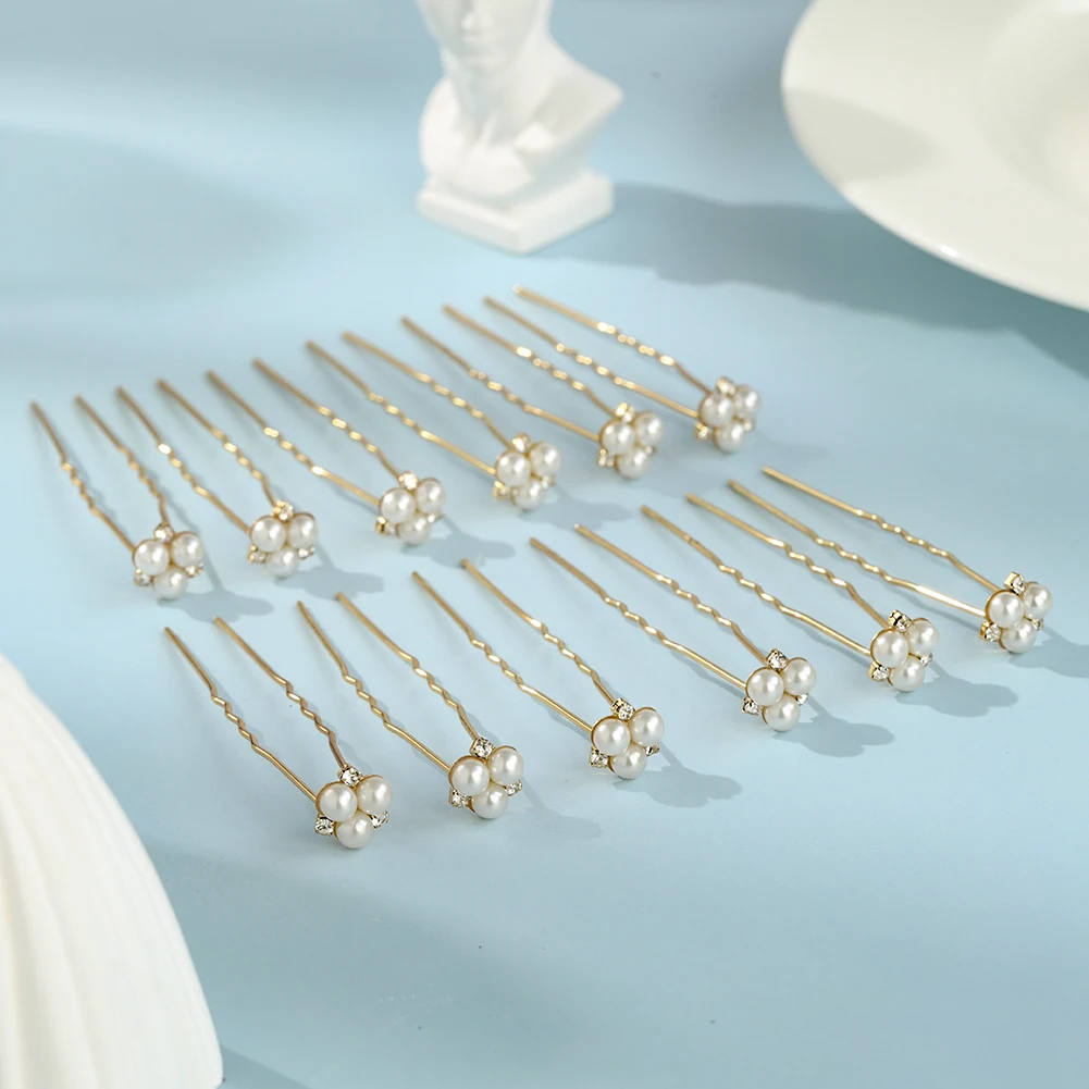 Mode Koreanischen stil Handgemachte Perle Haarnadel Set Klassische Einfache Braut Haar Clip Brötchen Kopfschmuck Party Haar Zubehör für Frauen – Detail 7