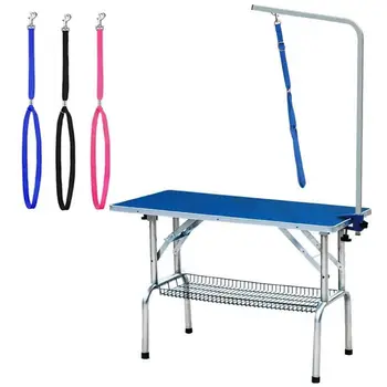 Adjustable Durable Dog Leash Nylon Pet Noose Loop Lock Clip Harness Dogs Grooming Table Arm Bath Restraint Rope Drops