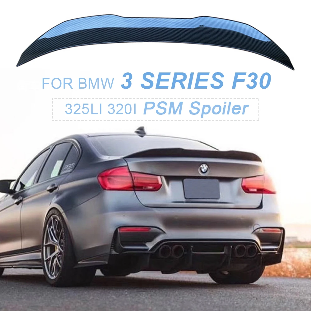 

For BMW 3 Series F30 325li 320i PSM Rear Spoiler ABS Carbon Style Trunk Tail Wing Car Accessories 2012 2013 2014 2015 2016-2019