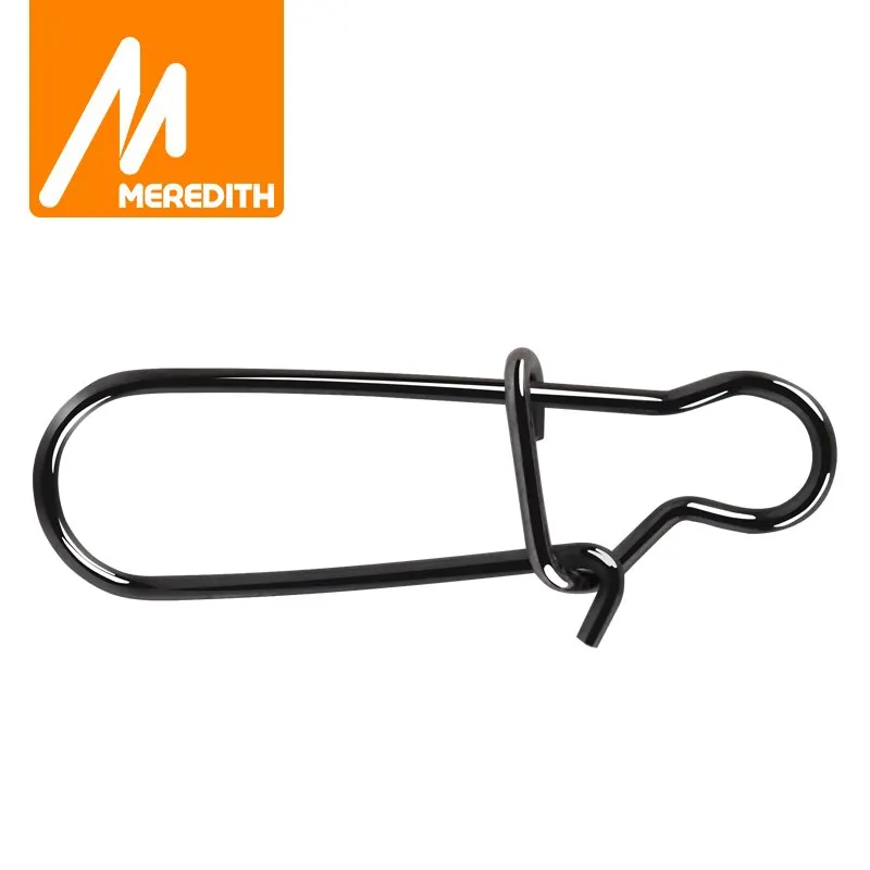Fishing Connector 50pcs Stainless Steel Fast Clip Lock Snap Swivel Solid Rings Safety Snaps Fishing Hook Tool Snap