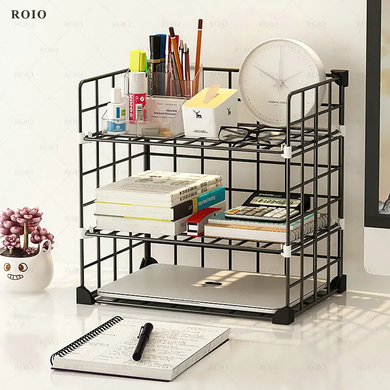 Book Display Stand Simple Iron Book Shelf Student Dormitory Table Storage Home Office Saving Space Light-weight Organizer Holder book display stand