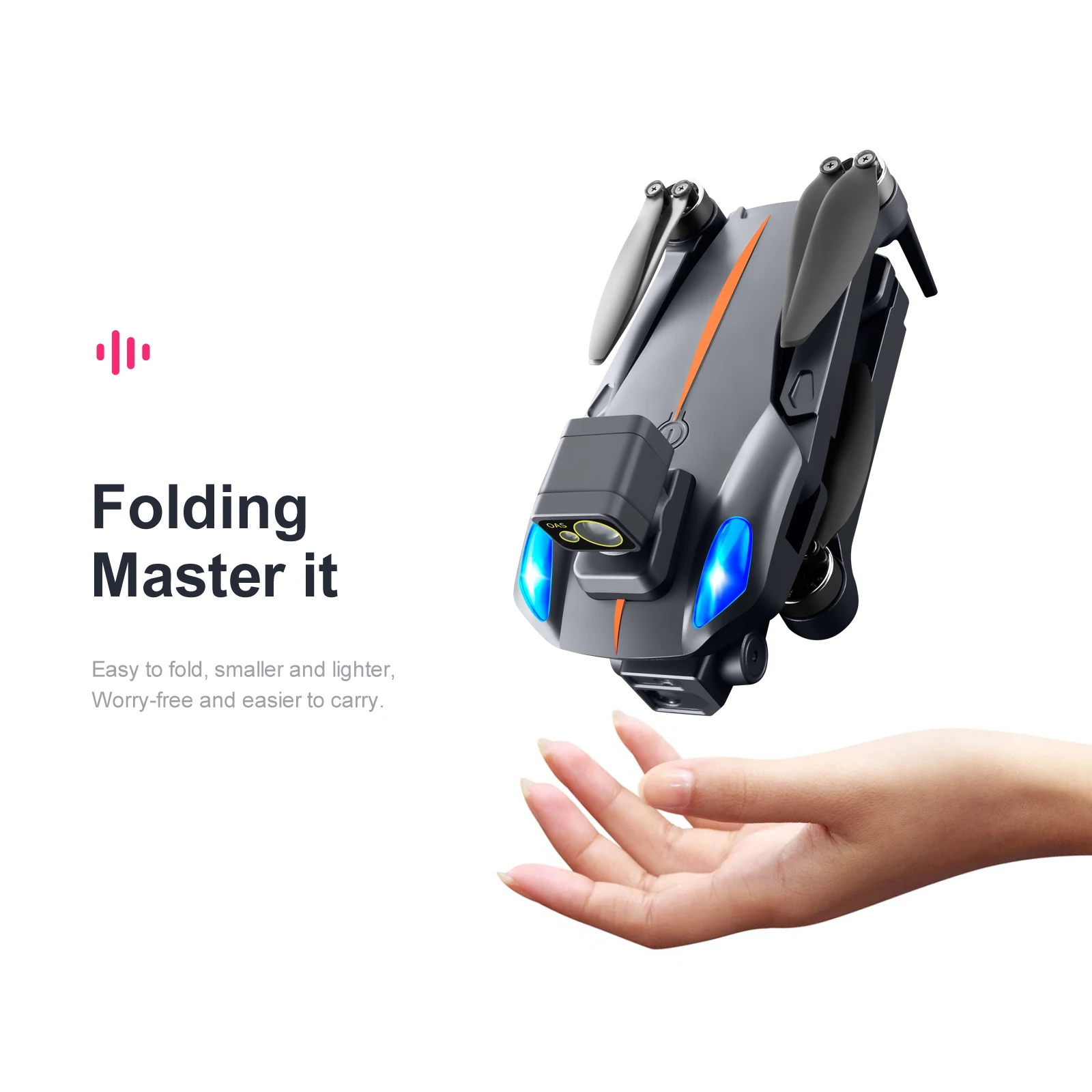 K911 MAX GPS Drone, Folding O Master it Easy to fold, smaller and lighter; Worry-free and easier
