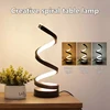 Modern Creative LED Table Lamp Spiral Desk Light 3 Colors Dimmable for Bedroom Living Room Office Bedside Decoration Lighting 1