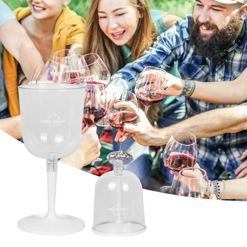 Collapsible Wine Glasses For Travel Shatterproof And Clear Portable Wine  Glass Dishwasher Safe Wine Glasses For Picnics Camping - AliExpress