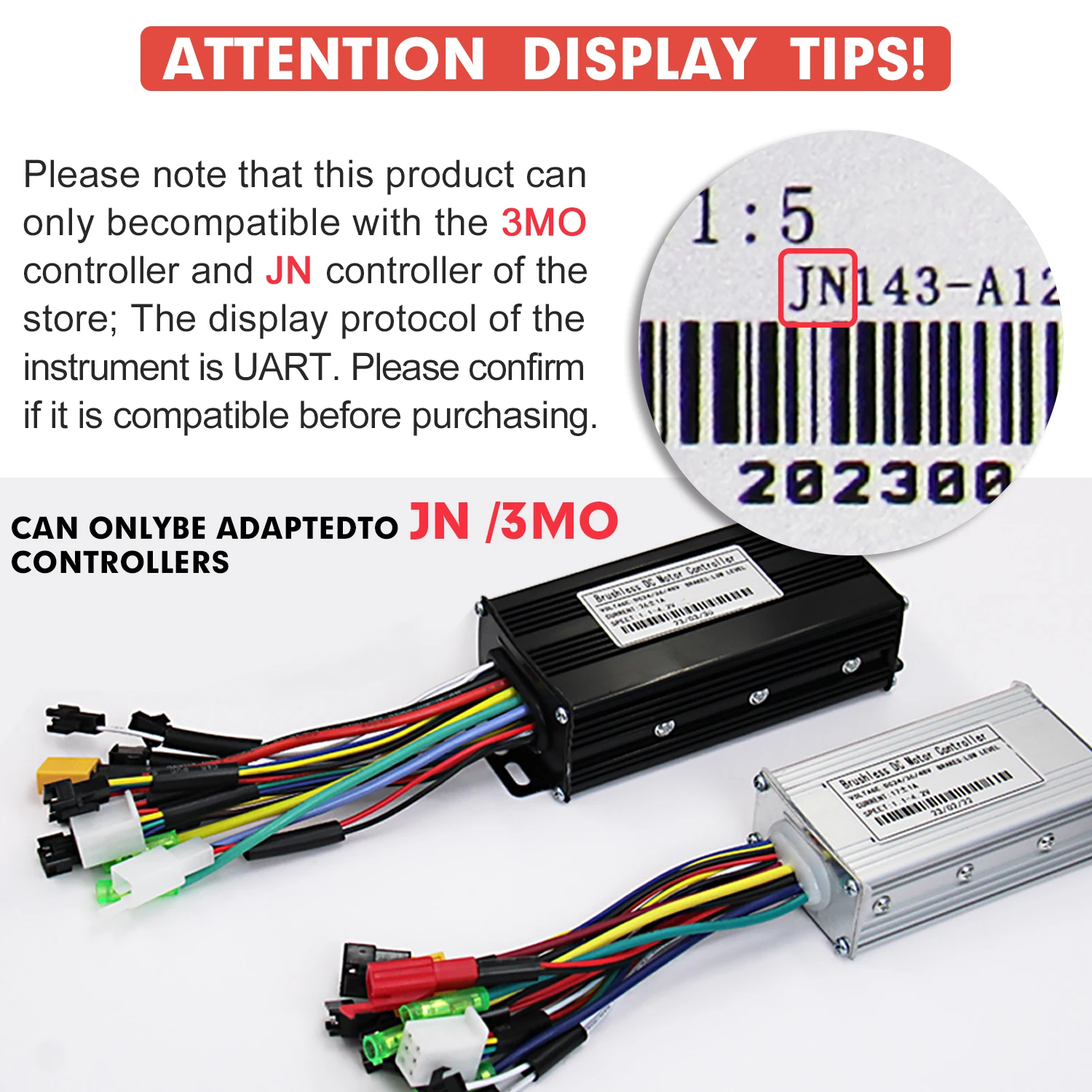 전기 자전거 다채로운 디스플레이 UART2 UKC1+ 24V-72V E 스쿠터 LCD 패널(산악 전기 자전거 부품용 USB 기능 포함)