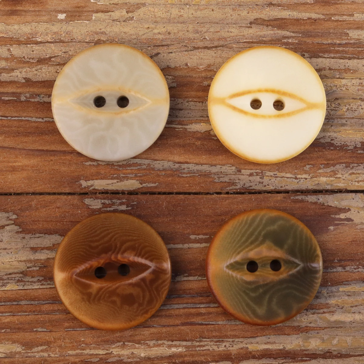 

6pcs Multiple Color Corozo Button Palm Tree Fruit Sewing Accessories Two Hole Knitting Supplies Designer MUKU Original