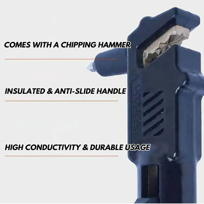 500A Electrode Holders with Chipping Hammer Spring High-Power Welding Tools Crooked mouth welding pliers