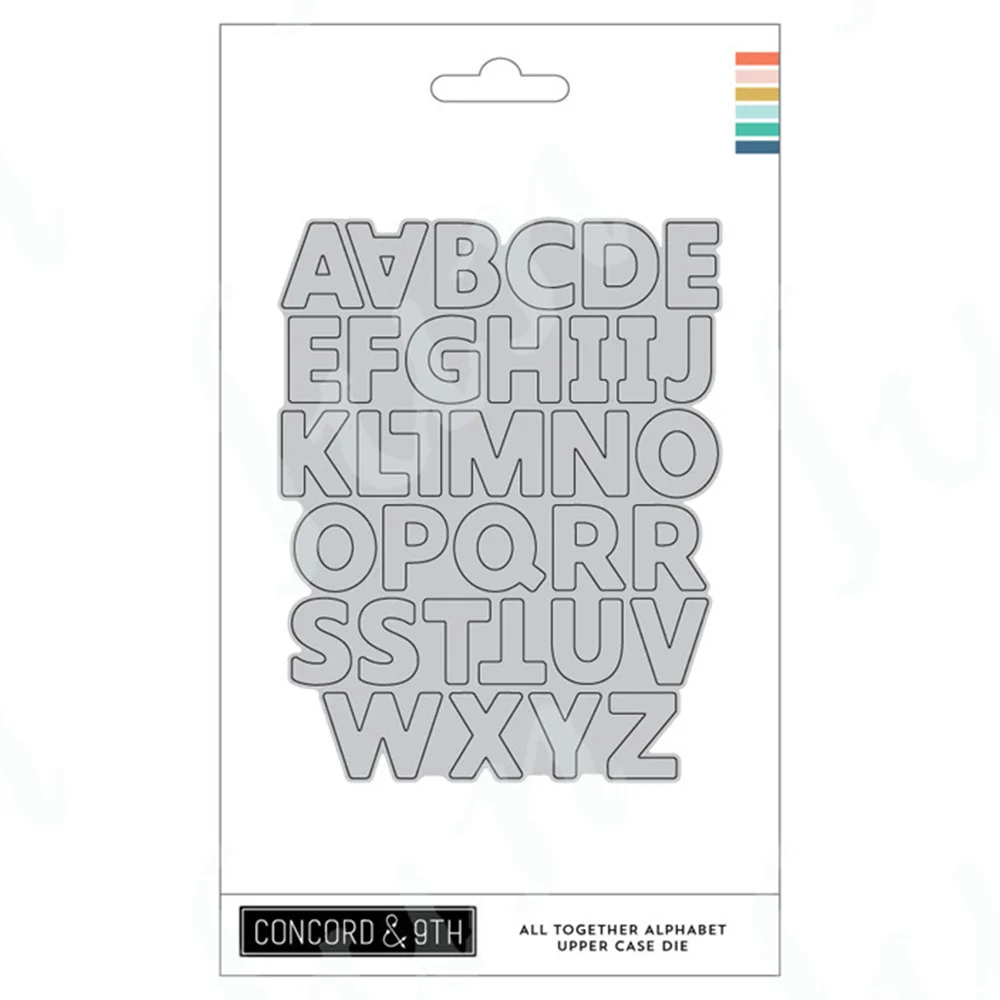 

All Together Alphabet Uppercase Die Metal Cutting Dies for DIY Scrapbooking Album Paper Card Embossed Template Stencil Mold