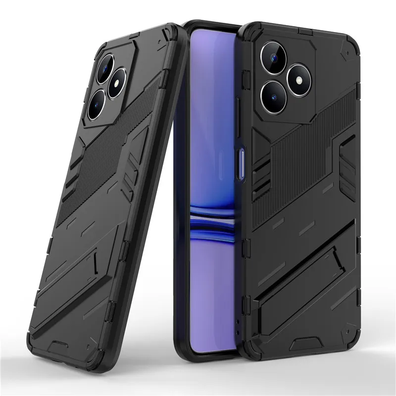 Shockproof Armour Case For Realme C51 C53 C55 With Kickstand Ring_voghion.com