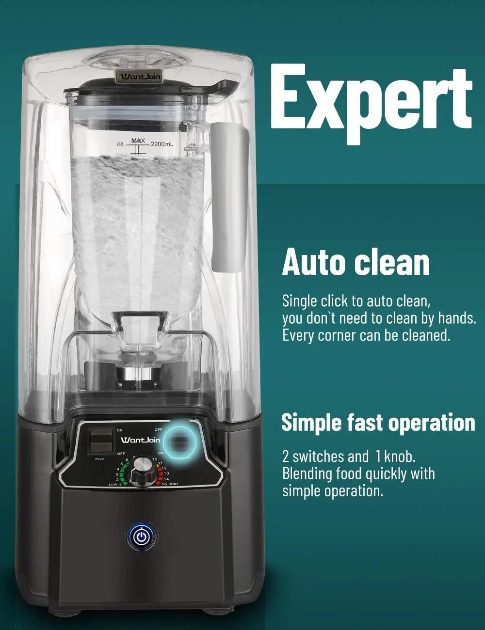 Smart quiet blender. Smart quiet blender