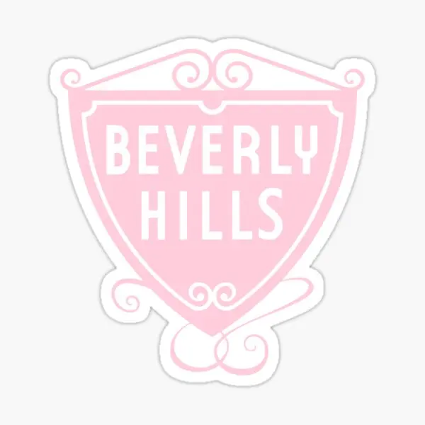 

Beverly Hills Sign 5PCS Car Stickers for Background Cartoon Laptop Kid Bumper Anime Decorations Water Bottles Wall Motorcycle