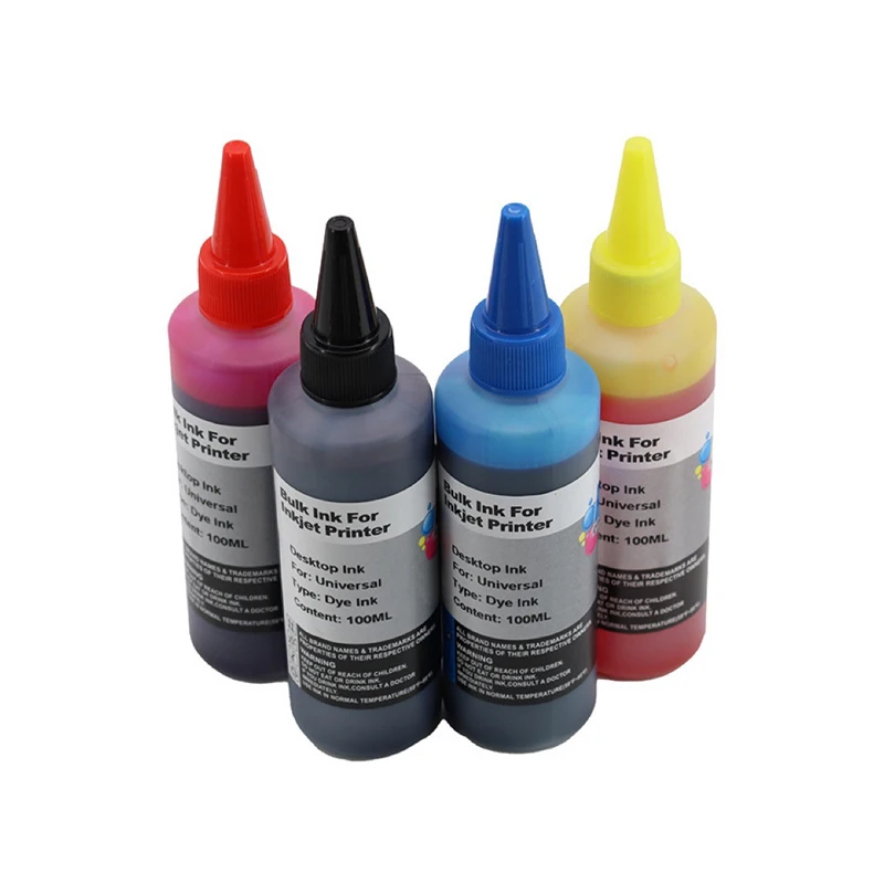 Einkshop Marca 4X100Ml Inchiostro Dye Per Hp 932 933 Per Stampante Hp Officejet Pro 6100 6600 6700 7110 7510 7512 7610 7612