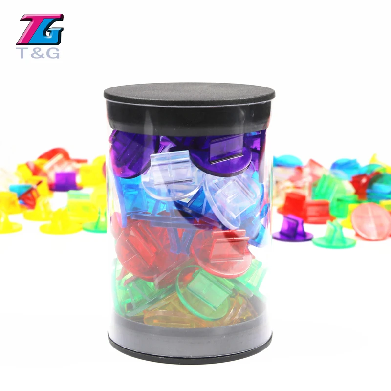 Rainbow Translucent Plastic Card Stands 50pcs/Tube Board Game Pieces Accessories Perfect for 2mm 10 pieces a6 plastic adjustable merchandise sign pop clip display clip on sign holder shelf price label card stand