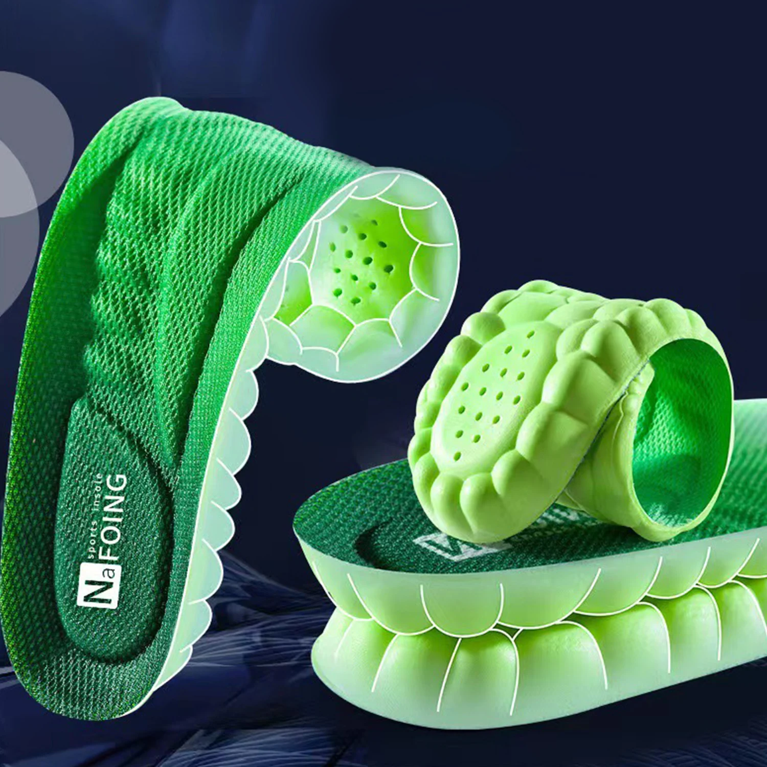

High Elasticity Latex Sport Insoles Soft Shoe Pads Arch Support Orthotic Insoles Breathable Deodorant Shock Absorption Cushion