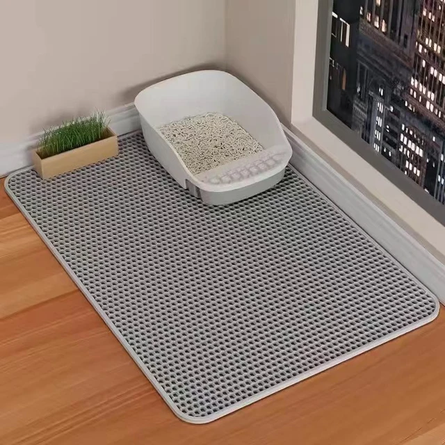 EVA Double Layer Cat Litter Pad Waterproof Non-slip Sand Basin Filter Kitten Pet Carpet Bed Pads For Cats Pet Clean Supplies 6