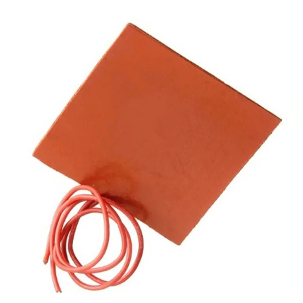 12v 10w 60*60mm Silikon beheiztes Pad quadratische Gummi heiz matte Imker Heizung flexible wasserdichte Silikon Heizkissen Draht Wärme – Detail 1