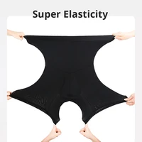 Hommes ventre contrôle Shorts corps Shaper Compression taille haute formateur ventre contrôle minceur Shapewear Boxer sous-vêtements Fajas 4