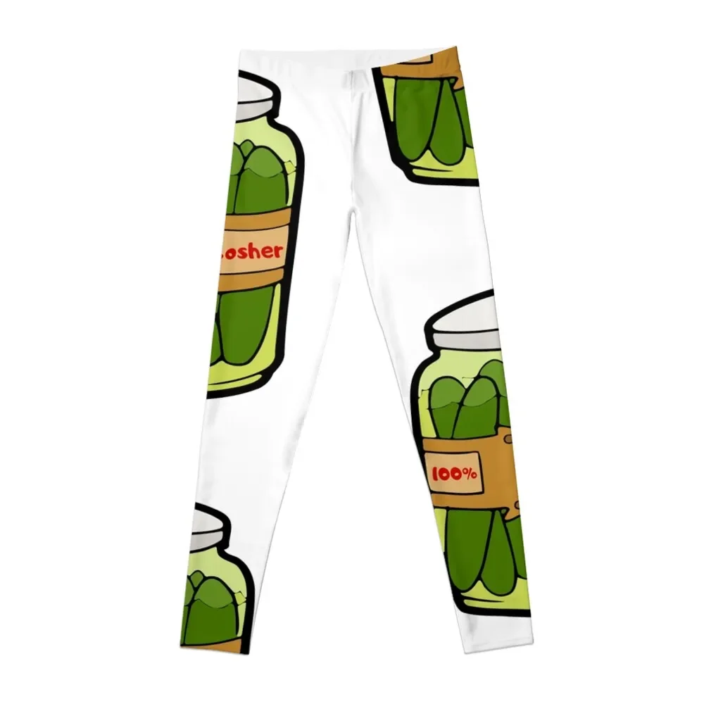 

100% Kosher | Deli Pickle Jar Leggings Women sportwear Sweatpants sportswear for gym Womens Leggings