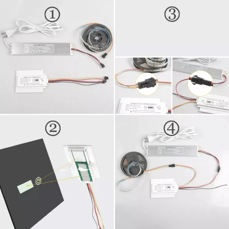 초박형 출력 DC12V 36W LED 드라이버 전원 입력 110V 240V 욕실 거울 캐비닛 조명 전원 어댑터