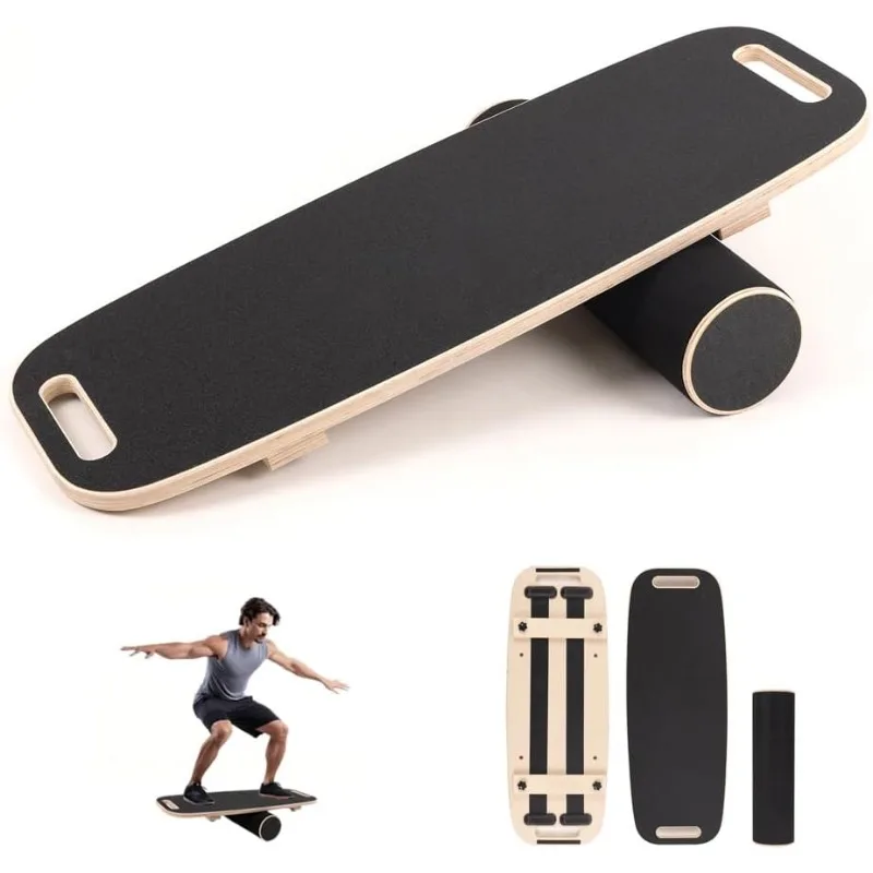 

Premium Portable Surf Balance Board Trainer with Adjustable Stoppers - 3 Different Distance Options