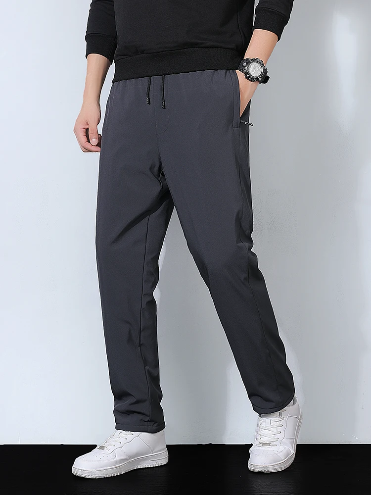 Pisexur Men's Winter Workout Pants Warm Fleece Sherpa Lined Sweatpants  Active Thermal Track Jogger Pants with Pockets 