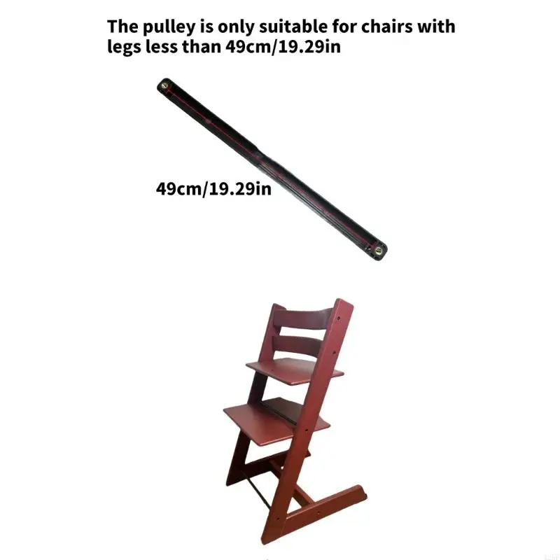1 Set Portable Children's High Chair Casters Quiet for Home Dining Rooms, Living Rooms, Or Outdoor 425F