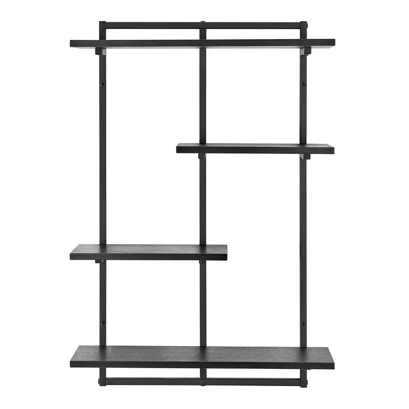 

34.5" x 23.6" Rhodes 4 Tier Modern Floating Windowsill Wall Shelf Unit