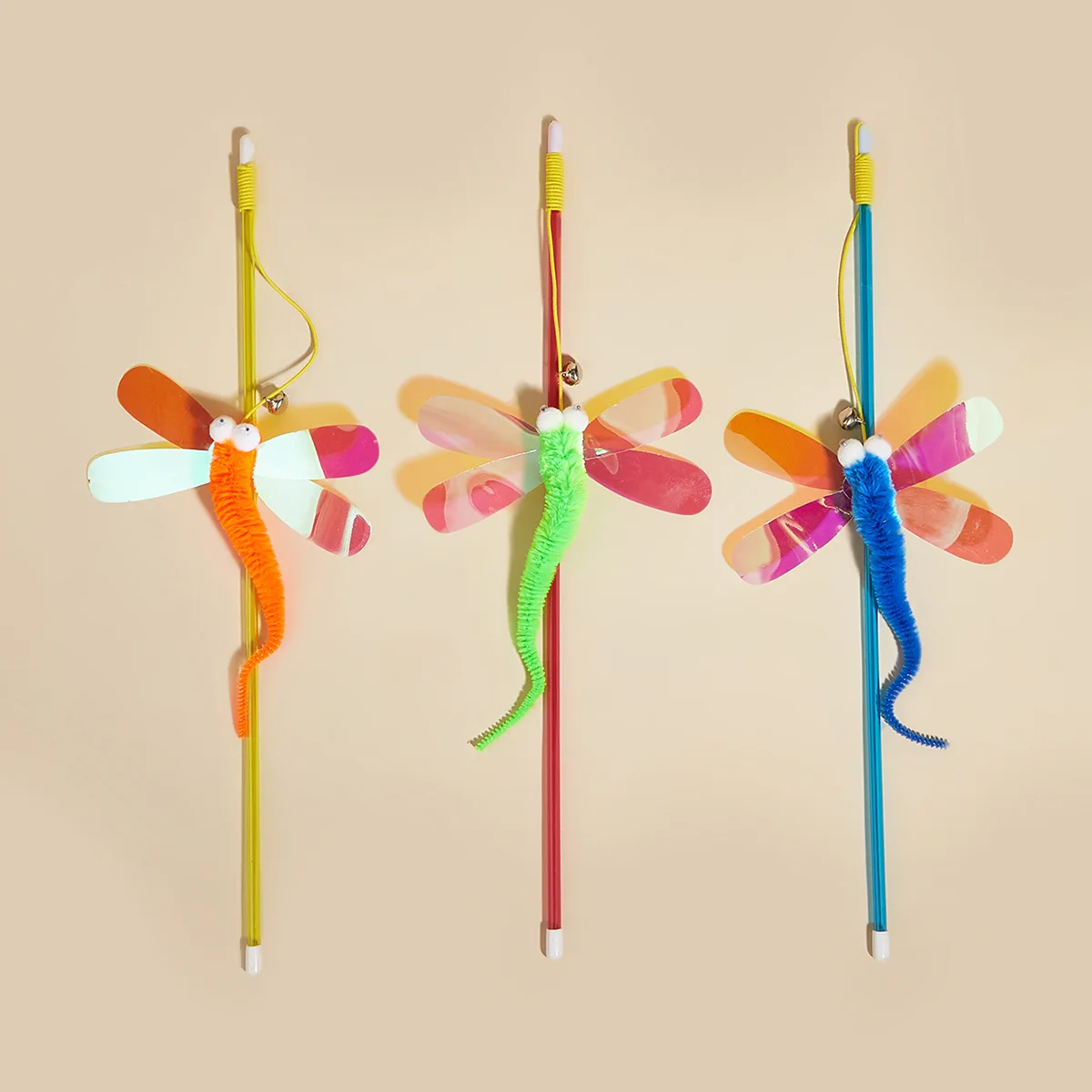 

Funny Cat Stick Cats Toys Swing Elasticity Hanging Door Wall with Retractable Adjustable Butterfly Dragonfly Pet Supplies