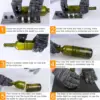 Glass Bottle Cutter Stainless Steel DIY Glass Cutter Kit with Safety Gloves Accessories Glass Sculptures Cutter Machine 6