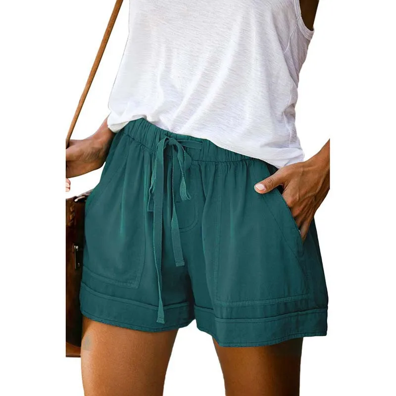 New Summer Hot Shorts Leopard Lace Up High Waist Elastic Cotton Short Women Beach Yoga Shorts Cheap Stuff