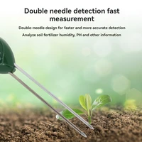 Three-in-one Round Head Soil Meter Detector Ph Meter Ph Meter Humidity Luminosity Measurement Tester Soil Gardening 2