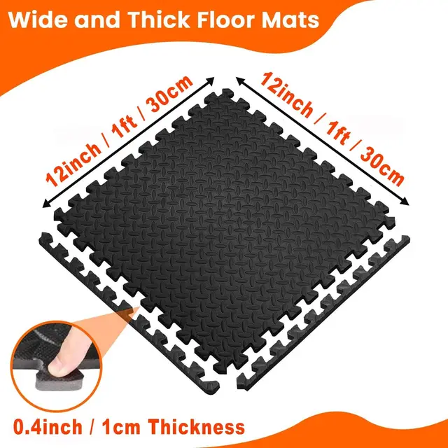 8/16 Pcs Fitness Mat Set EVA Foam Puzzle Floor Mats High Density Interlocking Tiles Suitable for Home Gyms Treadmill Areas 5