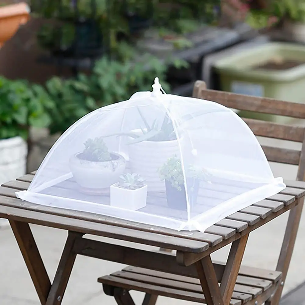 Kitchen Food Cover Foldable Anti Fly Mosquito Mesh Style Outdoor Cover Table Gadgets Tent Kitchen Picnic Dinner Umbre V5I2