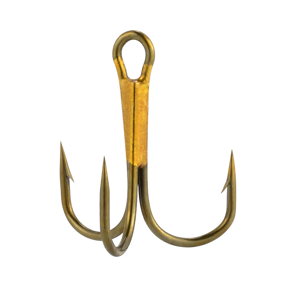 100pcs Treble Hook #4-#12 Saltwater Fishing Hook Sharp High Carbon Steel  High Strength Spinner Hard Bait Sea Fishing Hook Bass