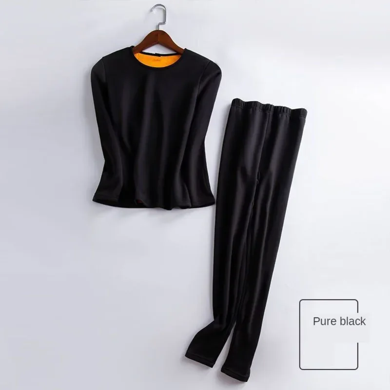 Women's Thermal Underwear Set Cotton Thickened Plus Size Bottomed Warm Shirt Autumn Winter Clothes Trousers Long Johns For Women