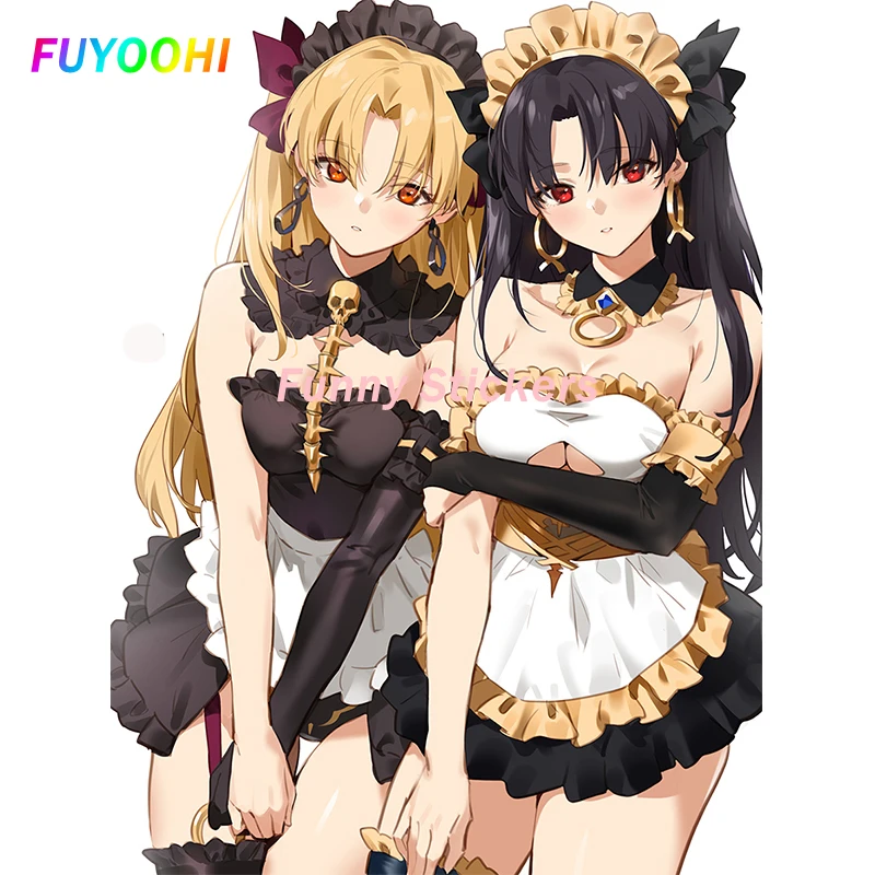 

FUYOOHI Play Stickers Personality Ishtar and Ereshkigal Fate and More Lovely Girl Individual Car Stickers Sunscreen Vinyl Decals