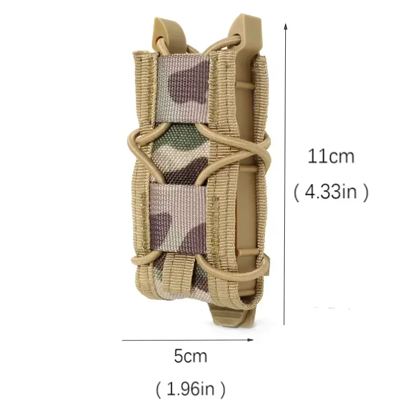 Magazine Pouch Tactical Magazine Pouch 9MM Pistol Single Mag Bag Molle Flashlight Torch Holder Pouches Hunting Knife Holster Shooting Airsoft