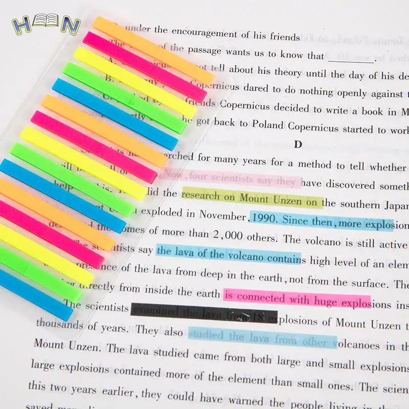 

1Pc Mini Memo Pad Bookmarks Fluorescence Self-Stick Notes Index Posted It Planner Stationery School Supplies Paper Stickers