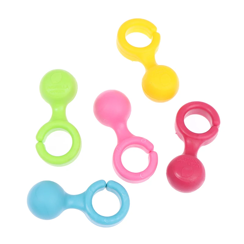 5pcs/Set Yellow Portable Umbrella Holder Easy-to-Use Clip On Desk Table Rest Walking Stick Cane Rack