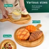 Bamboo Cutting Board with Handle Wooden Tray Round Rectangular Pizza Peeling Cutting Board Cut Food Bread Fruit Vegetables 2