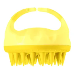 Revitalizing Scalp Exfoliation Brush with Handle (Yellow)
