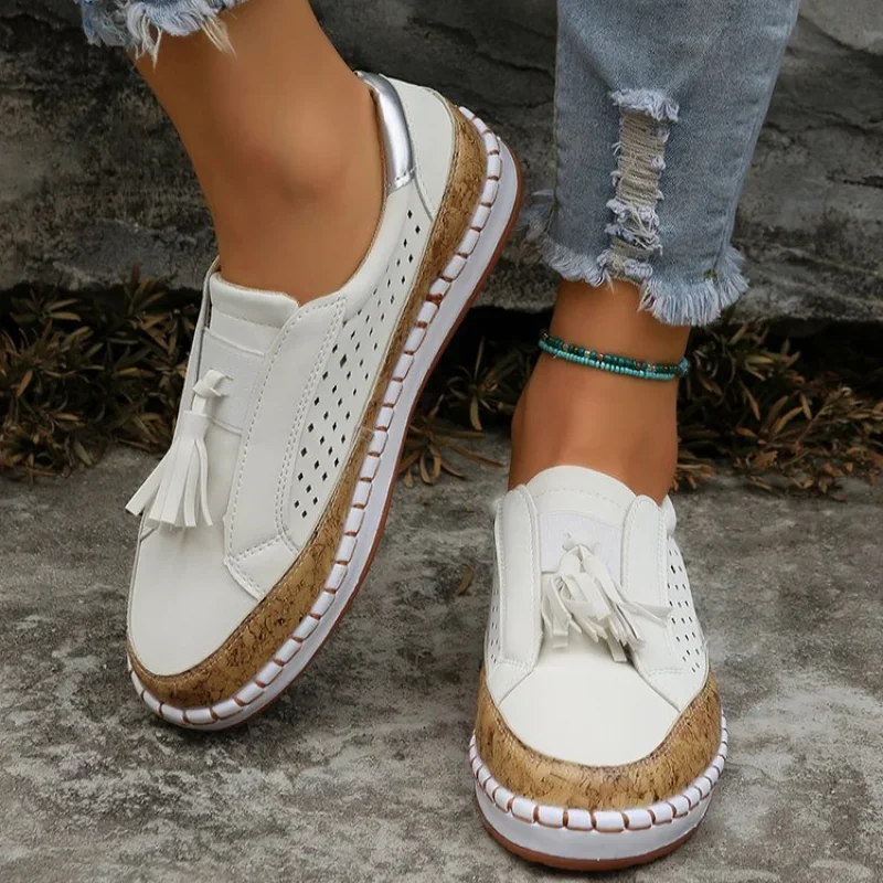 Women's casual shoes, lazy shoes, Lefu tassels, hollowed out single shoes  ladies  for women