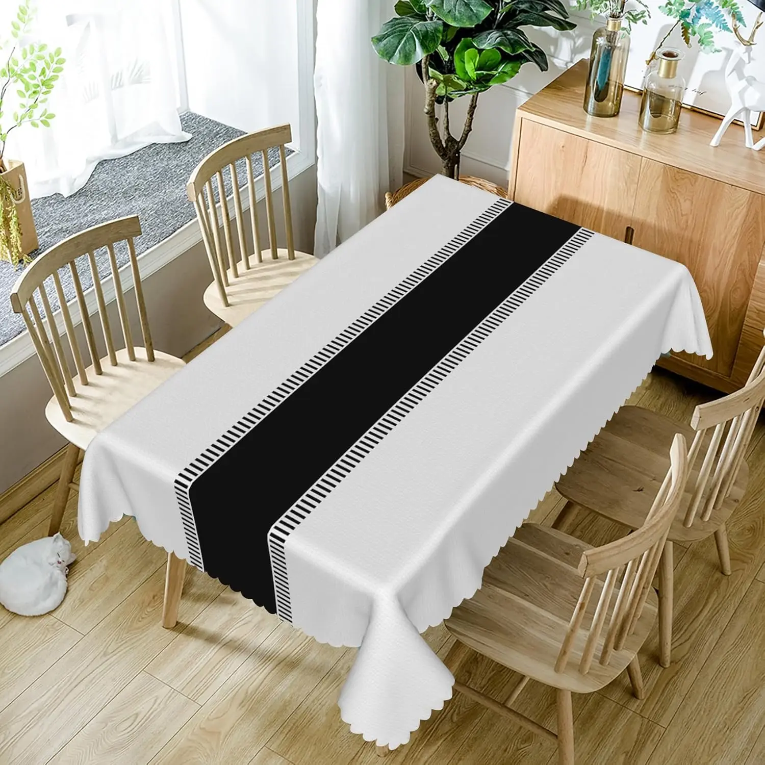 Gualiy - Tovaglia Da Tavolo Rettangolare In PVC 140x200 Cm - Antimacchia, Con Motivo Floreale, Colore Grigio - Per Cucina, Pranzo, Feste, Esterno