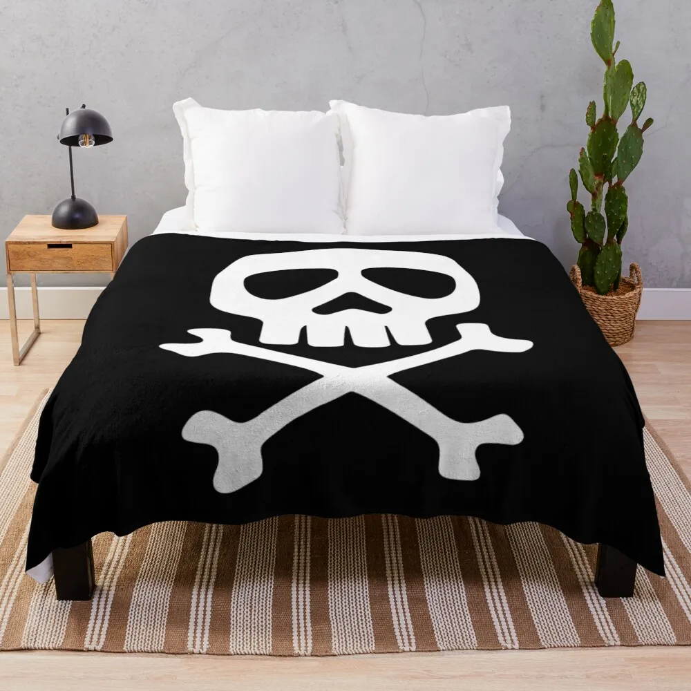 

Retro Captain Harlock Jolly Roger Men Women Throw Blanket Bed linens Soft Plaid Thin Blanket