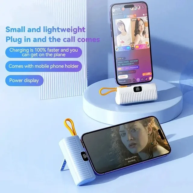 30000mAh Mini Wireless Power Bank Fast Charging High Capacity Mobile Power Supply Emergency External Battery For iPhone Type-c 5