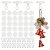 30Pcs Self-Adhesive Ceiling Hooks Strong Sticky Ceiling Transparent Small Discs For Christams Wedding Birthday Party Decorations 1