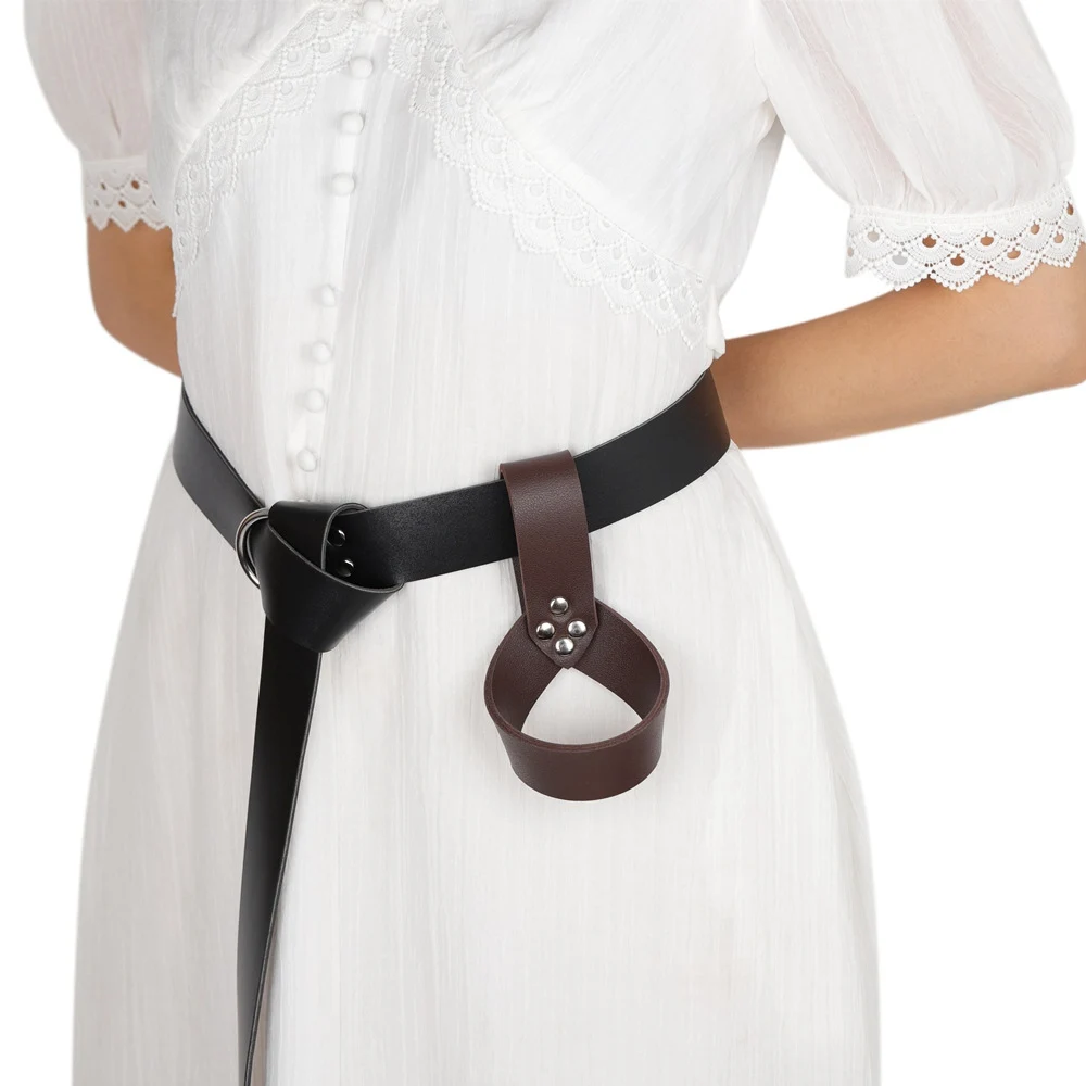 

Medieval Shoulder Strap Sword Holder Sheath Scabbard Men Larp Knight Weapon Cosplay Gear Rapier Ring Belt Holster