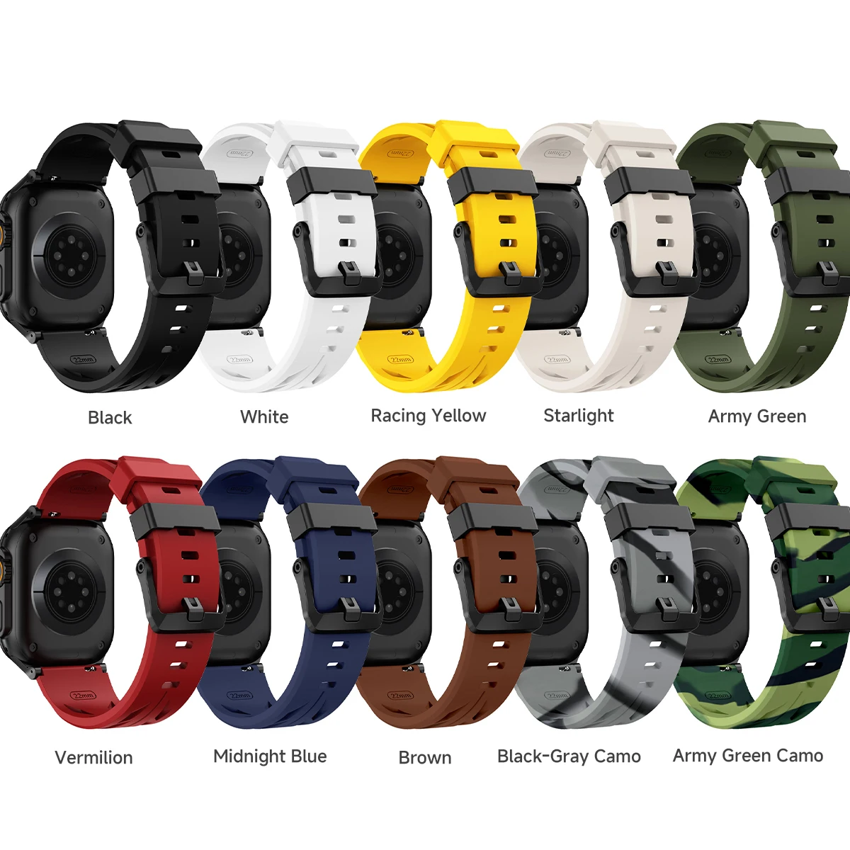 Cinturino Sportivo in Silicone per Iwatch Serie 11 10 9 8 7 6Se, Elegante e Traspirante per Apple Watch Ultra 3 2 1 49 46 45mm 44 42mm - immagine 5