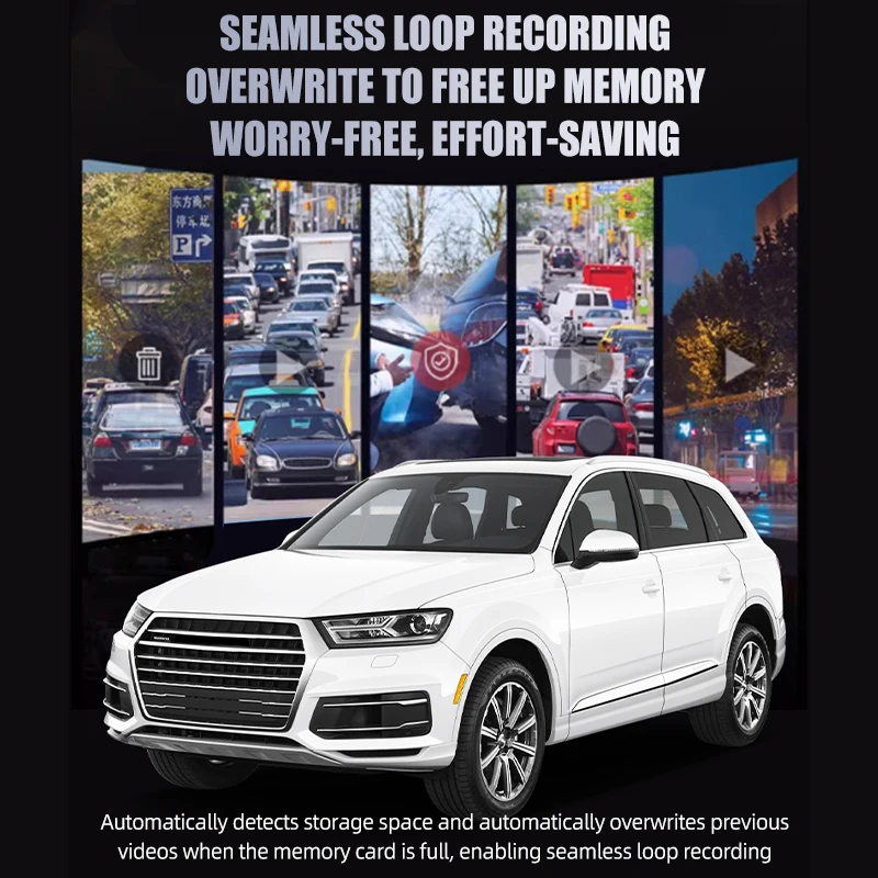 9.66-Inch HD 4K Touch Screen WIFI Streaming Rearview Mirror Dashcam Car DVR Front And Rear Video Recorder Night Vision